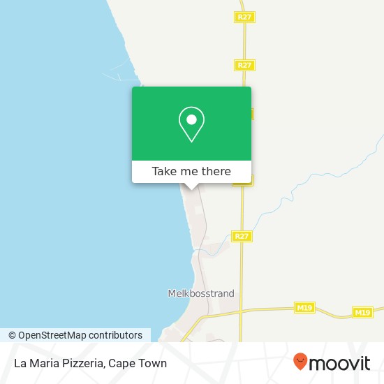 La Maria Pizzeria, Charles Hoffe Ave Van Riebeeckstrand Cape Town 7441 map