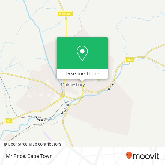 Mr Price, Voortrekker Rd Malmesbury Swartland 7300 map