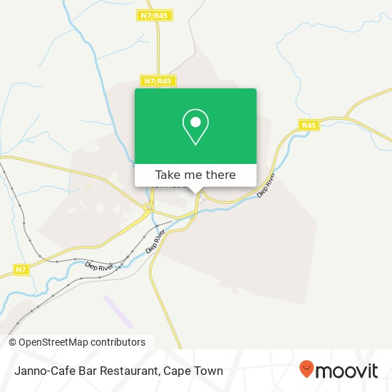 Janno-Cafe Bar Restaurant, Malmesbury 7300 map