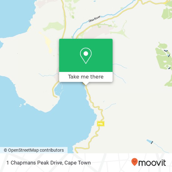 1 Chapmans Peak Drive map