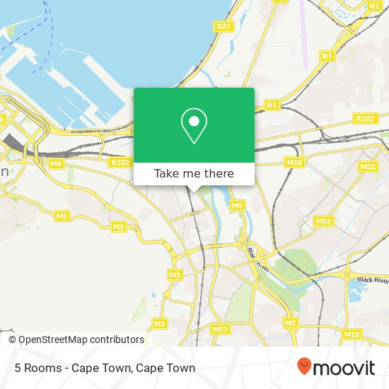 5 Rooms - Cape Town map