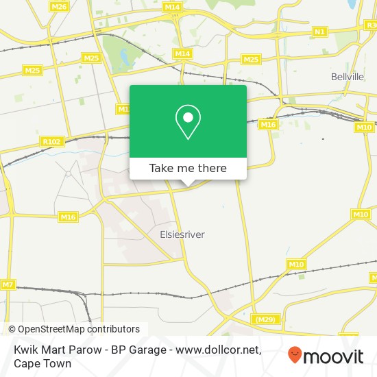 Kwik Mart Parow - BP Garage - www.dollcor.net map