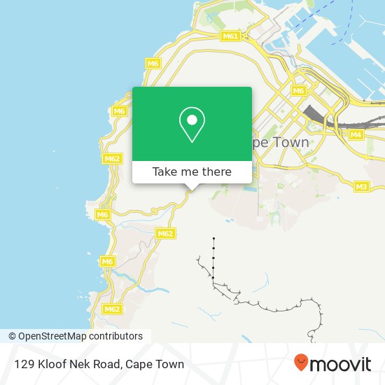 129 Kloof Nek Road map