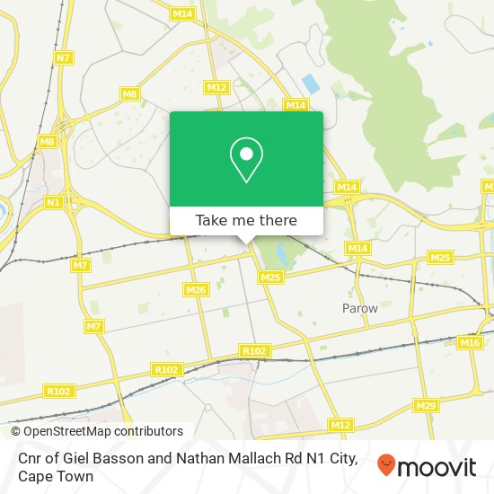 Cnr of Giel Basson and Nathan Mallach Rd N1 City map