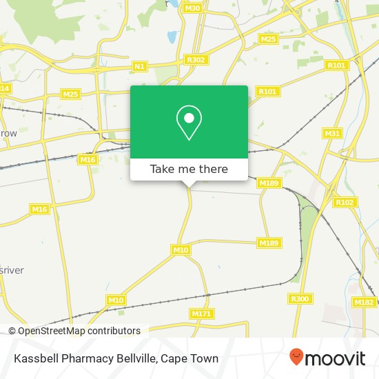 Kassbell Pharmacy Bellville map