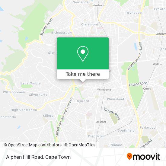 Alphen Hill Road map