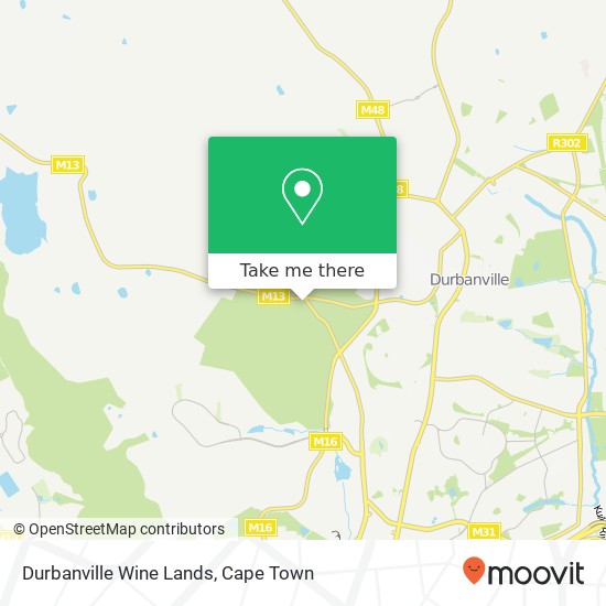 Durbanville Wine Lands map