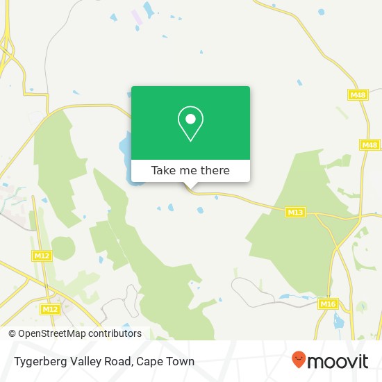 Tygerberg Valley Road map