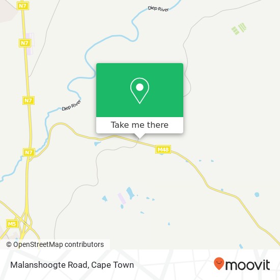 Malanshoogte Road map