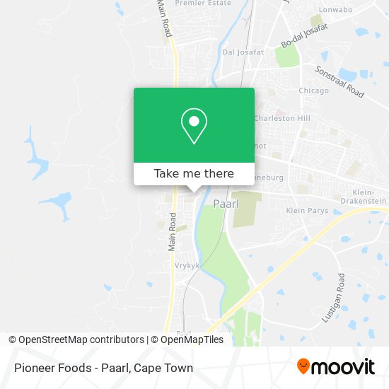 Pioneer Foods - Paarl map
