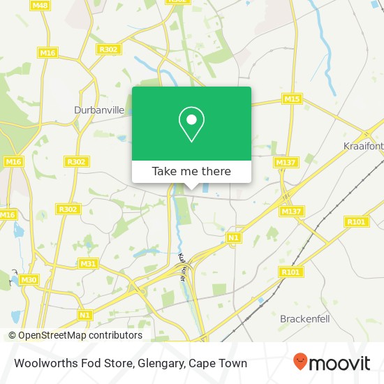 Woolworths Fod Store, Glengary map
