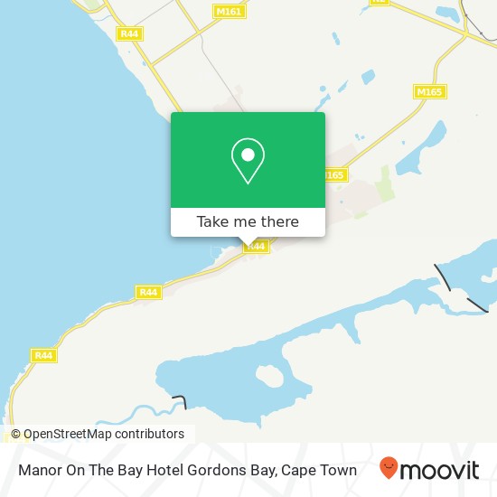 Manor On The Bay Hotel Gordons Bay map