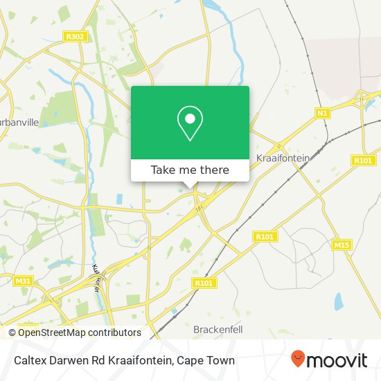 Caltex Darwen Rd Kraaifontein map