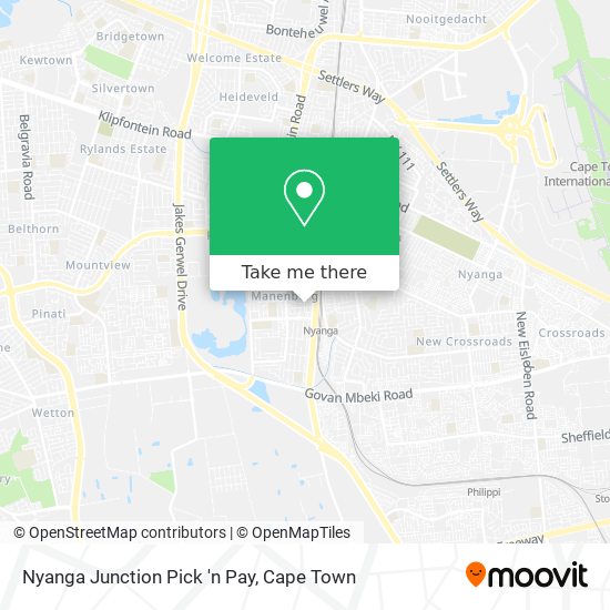 Nyanga Junction Pick 'n Pay map