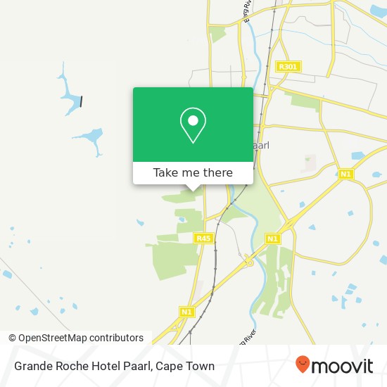 Grande Roche Hotel Paarl map