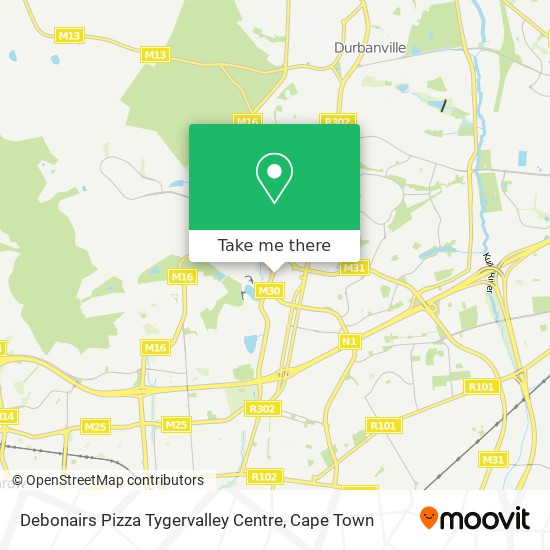 Debonairs Pizza Tygervalley Centre map