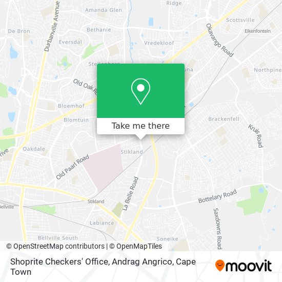 Shoprite Checkers' Office, Andrag Angrico map