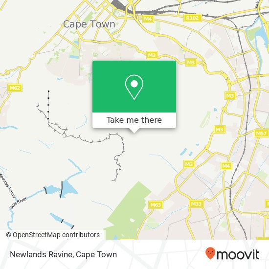 Newlands Ravine map