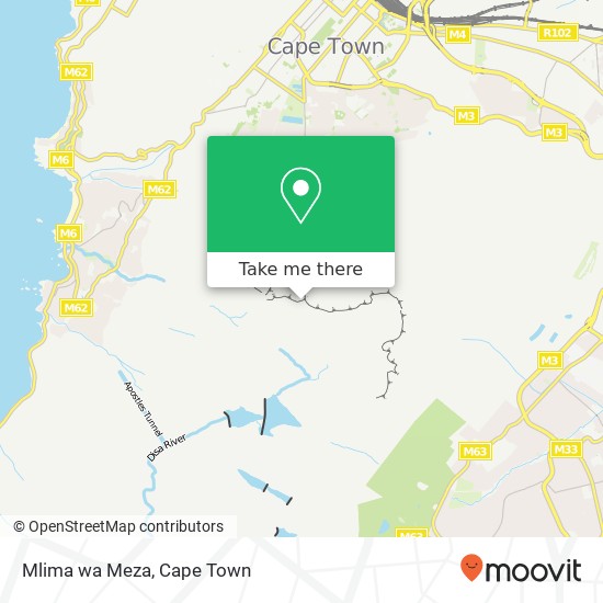 Mlima wa Meza map