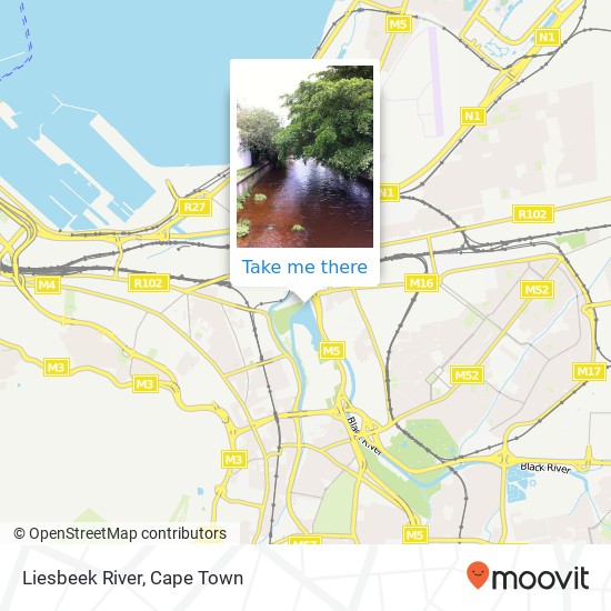 Liesbeek River map