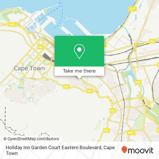 Holiday Inn Garden Court Eastern Boulevard map