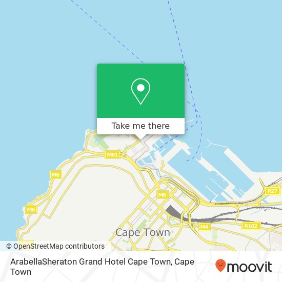 ArabellaSheraton Grand Hotel Cape Town map