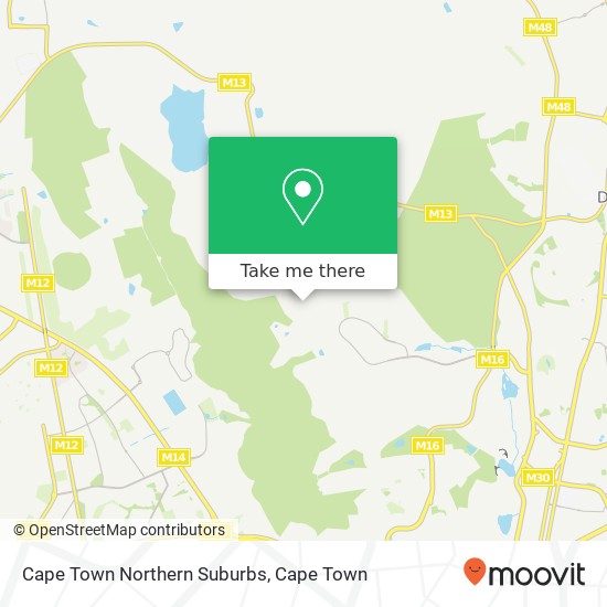 Cape Town Northern Suburbs map