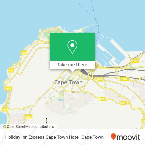 Holiday Inn Express Cape Town Hotel map