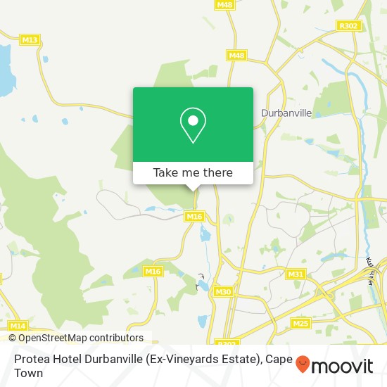 Protea Hotel Durbanville (Ex-Vineyards Estate) map