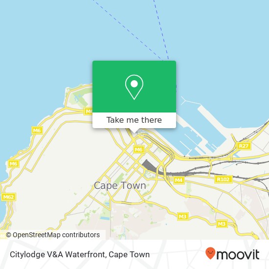Citylodge V&A Waterfront map