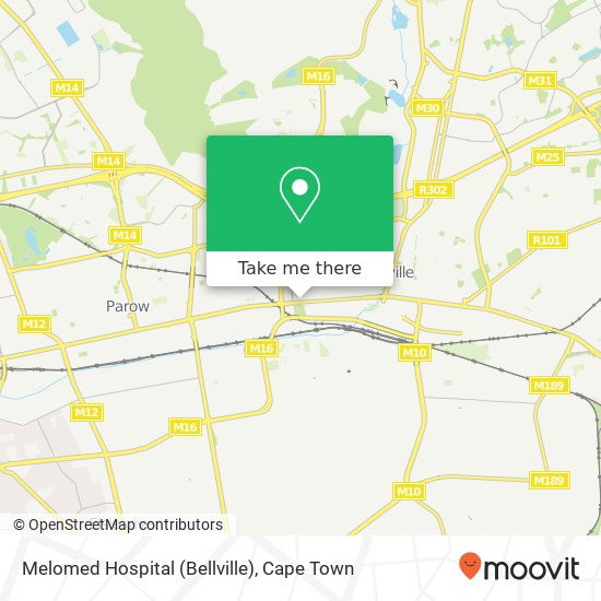 Melomed Hospital (Bellville) map