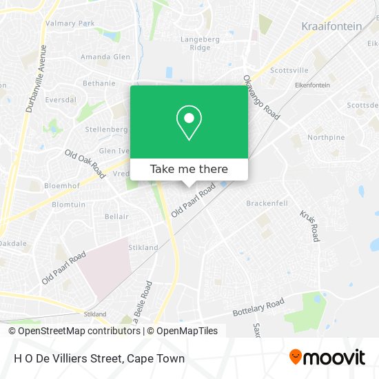H O De Villiers Street map