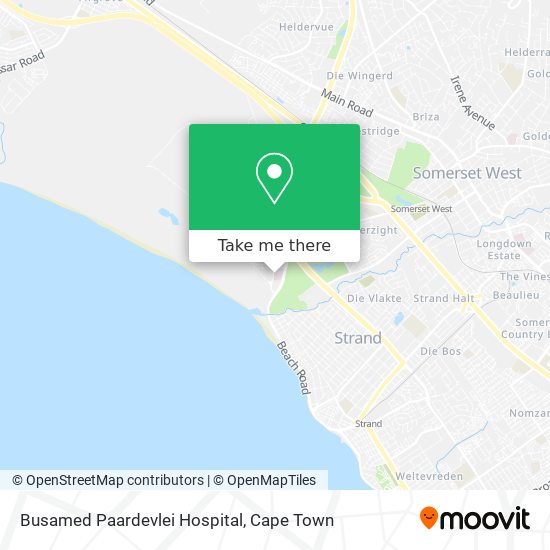 Busamed Paardevlei Hospital map