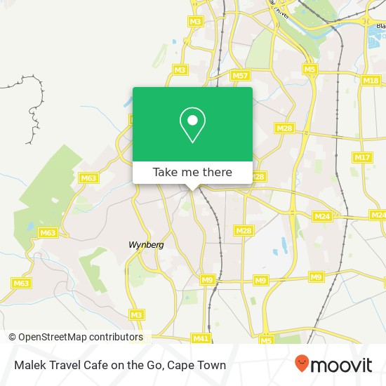 Malek Travel Cafe on the Go, 227, Main Rd Claremont Cape Town 7708 map