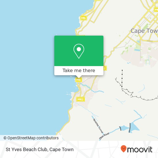 St Yves Beach Club map