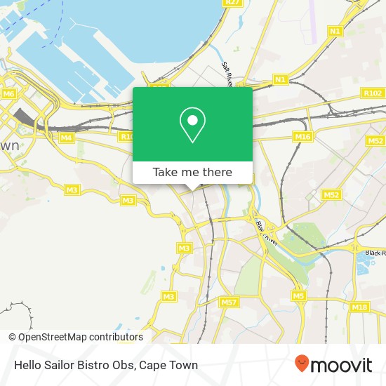 Hello Sailor Bistro Obs, 86, Lower Main Rd Observatory Cape Town 7925 map