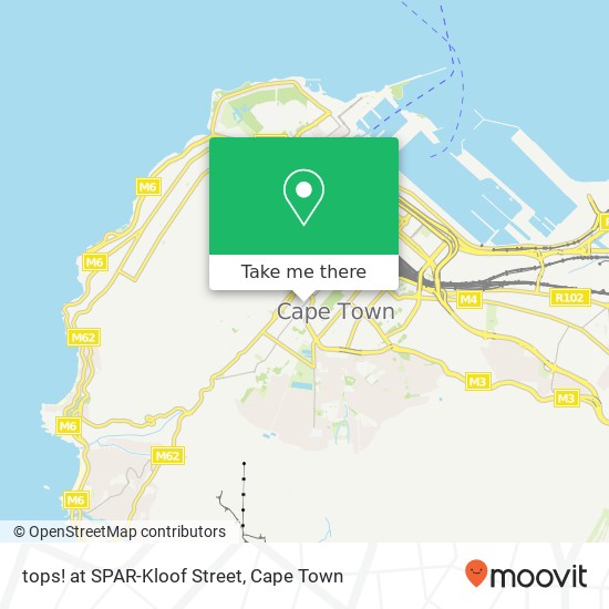tops! at SPAR-Kloof Street, Kloof St Gardens Cape Town 8001 map