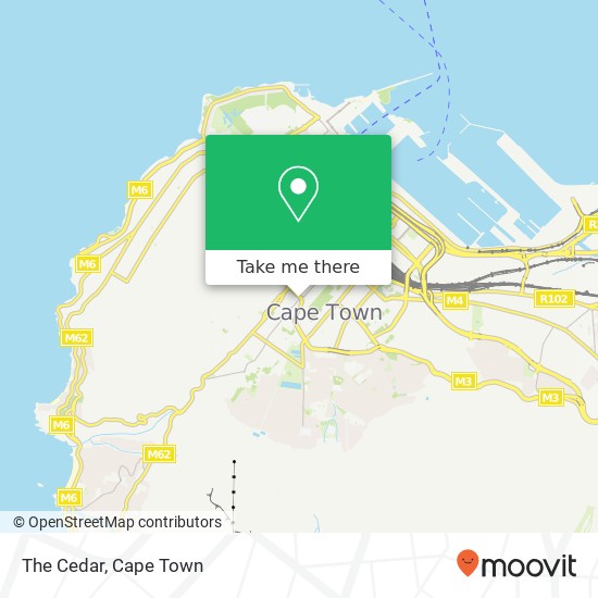 The Cedar, Kloof St Gardens Cape Town 8001 map