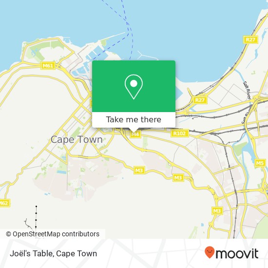Joël's Table, 101, Sir Lowry Rd Woodstock Cape Town 7925 map