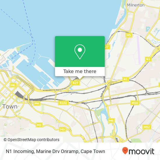 N1 Incoming, Marine Drv Onramp map