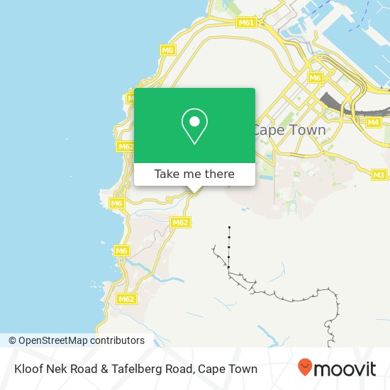 Kloof Nek Road & Tafelberg Road map