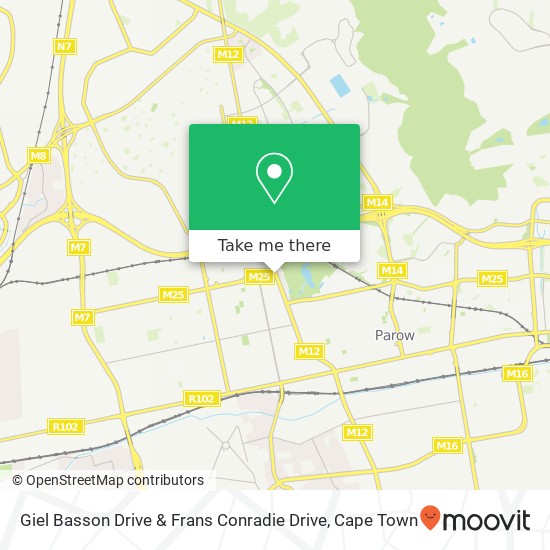 Giel Basson Drive & Frans Conradie Drive map
