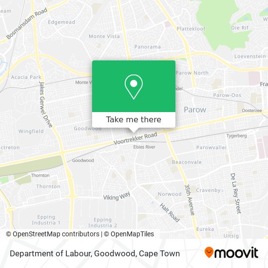 Department of Labour, Goodwood map