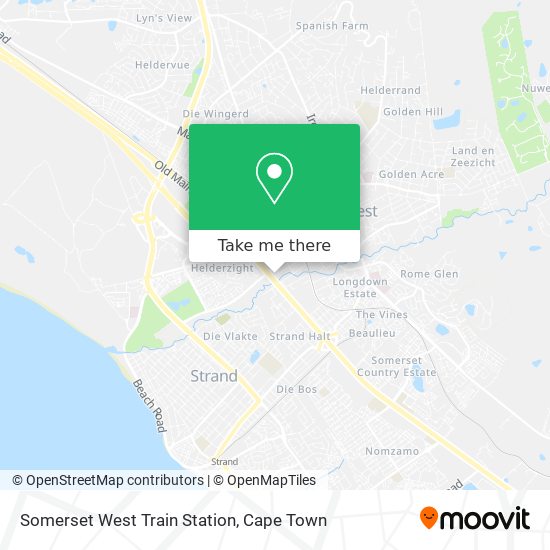 Somerset West Train Station map