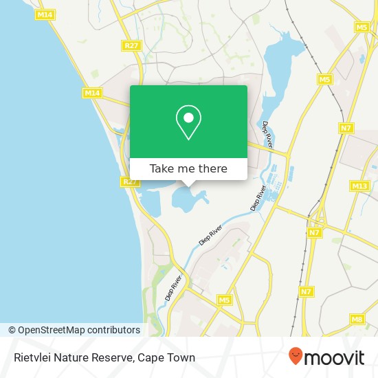 Rietvlei Nature Reserve map
