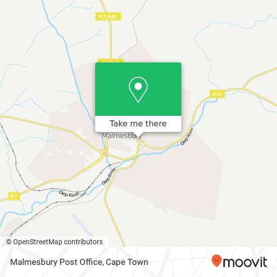 Malmesbury Post Office map