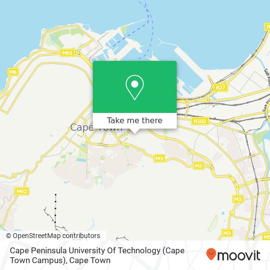 Cape Peninsula University Of Technology (Cape Town Campus) map