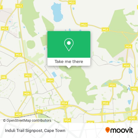 Induli Trail Signpost map