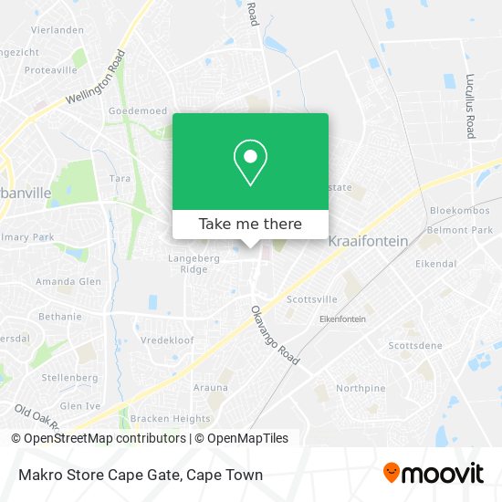 Makro Store Cape Gate map