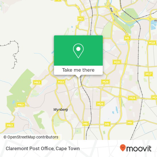 Claremont Post Office map